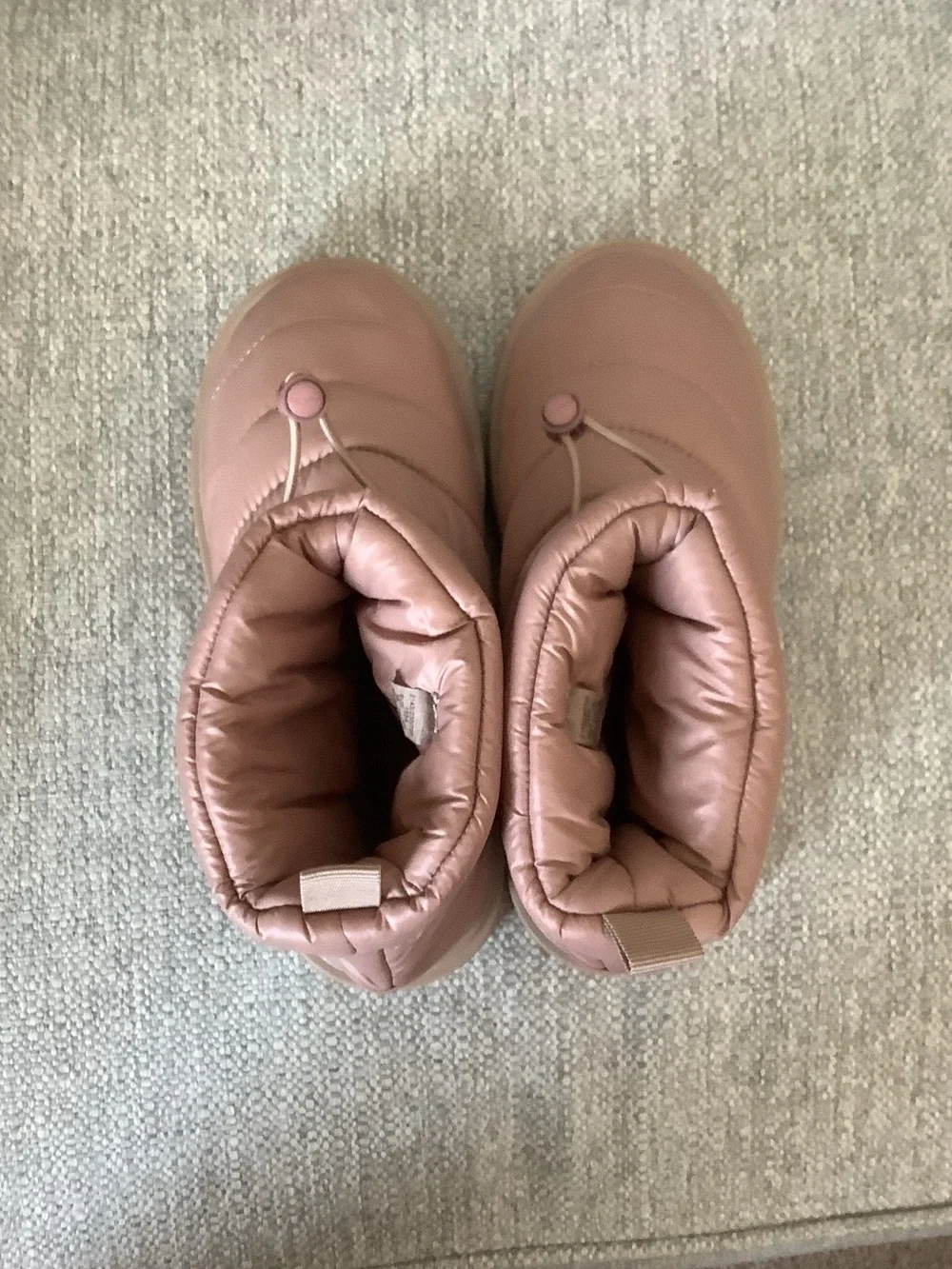Zara Kids Rise Pink Quilted Nylon Puffer Boots